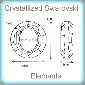  Ékszerkellék: Swarovski karika 14mm több színben - gyöngy, ékszerkellék - swarovski kristályok - Meska.hu