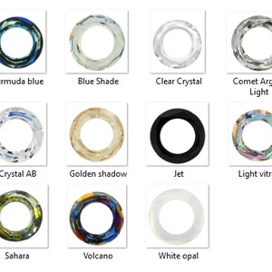 Medálok: Swarovski karika 925-ös sterling ezüst SME-SW KAR01 14mm-es Golden Shadow - ékszer - nyaklánc - medál - Meska.hu