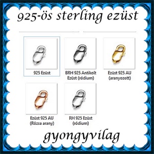 925-ös ezüst 1soros lánckapocs ELK 1s 37-8 - kellékek & szerszámok - gyöngyfűzés kellékek - egyéb alkatrész - Meska.hu
