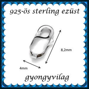 925-ös ezüst 1soros lánckapocs ELK 1s 37-8 - kellékek & szerszámok - gyöngyfűzés kellékek - egyéb alkatrész - Meska.hu