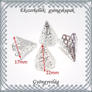 Ékszerkellék: gyöngykupak BGYK 03 22mm-es 4db/csomag - kellékek & szerszámok - gyöngyfűzés kellékek - gyöngykupak - Meska.hu