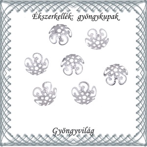 Ékszerkellék: gyöngykupak BGYK 27-9,5 9,5mm-es 8db/csomag, Kellékek & szerszámok, Gyöngyfűzés kellékek, Gyöngykupak, Ékszerkészítés, Mindenmás, Ékszerkészítés, MESKA
