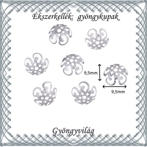 Ékszerkellék: gyöngykupak BGYK 27-9,5 9,5mm-es 8db/csomag - kellékek & szerszámok - gyöngyfűzés kellékek - gyöngykupak - Meska.hu