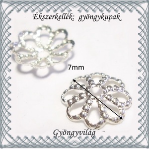 Ékszerkellék: gyöngykupak BGYK 13-7 50db / csomag - kellékek & szerszámok - gyöngyfűzés kellékek - egyéb alkatrész - Meska.hu
