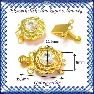 Ékszerkellék: lánckapocs BLK-3S-03  - kellékek & szerszámok - gyöngyfűzés kellékek - egyéb alkatrész - Meska.hu
