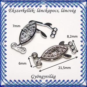 Ékszerkellék: lánckapocs BLK-3S-04 halkapocs több színben 5db - kellékek & szerszámok - gyöngyfűzés kellékek - egyéb alkatrész - Meska.hu