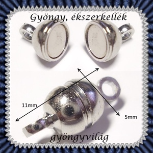 Ékszerkellék: lánckapocs BLK-1S-05 mágnes kapocs 3 db több színben - gyöngy, ékszerkellék - egyéb alkatrész - Meska.hu