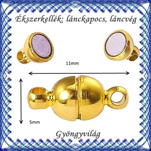 Ékszerkellék: lánckapocs BLK-1S-05 mágnes kapocs 3 db több színben - gyöngy, ékszerkellék - egyéb alkatrész - Meska.hu