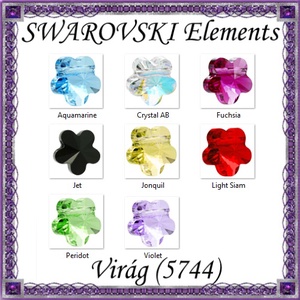 Ékszerkellék: Swarovski virág fűzhető 5mm-es több színben  3db/csomag, Kellékek & szerszámok, Gyöngyfűzés kellékek, Swarovski kristályok, Ékszerkészítés, Ékszerkészítés, MESKA