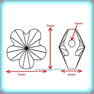 Ékszerkellék: Swarovski virág fűzhető 5mm-es több színben - gyöngy, ékszerkellék - swarovski kristályok - Meska.hu