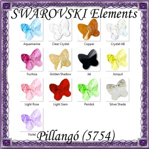 Ékszerkellék: Swarovski pillangó fűzhető 5mm több szín - kellékek & szerszámok - gyöngyfűzés kellékek - swarovski kristályok - Meska.hu