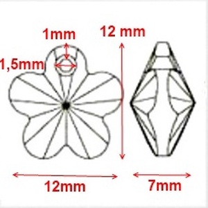 Ékszerkellék: Swarovski virág 12mm-es több színben - kellékek & szerszámok - gyöngyfűzés kellékek - swarovski kristályok - Meska.hu