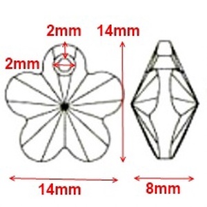 Ékszerkellék: Swarovski virág 14mm-es több színben - kellékek & szerszámok - gyöngyfűzés kellékek - swarovski kristályok - Meska.hu