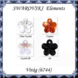 Ékszerkellék: Swarovski virág 18mm-es több színben, Kellékek & szerszámok, Gyöngyfűzés kellékek, Swarovski kristályok, Ékszerkészítés, Ékszerkészítés, MESKA