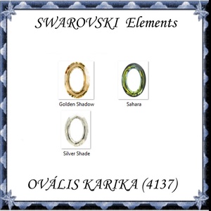 Ékszerkellék: Swarovski ovális karika  15mm-es több színben , Kellékek & szerszámok, Gyöngyfűzés kellékek, Swarovski kristályok, Ékszerkészítés, Ékszerkészítés, Mindenmás, MESKA