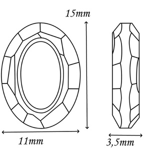 Ékszerkellék: Swarovski ovális karika  15mm-es több színben  - kellékek & szerszámok - gyöngyfűzés kellékek - swarovski kristályok - Meska.hu