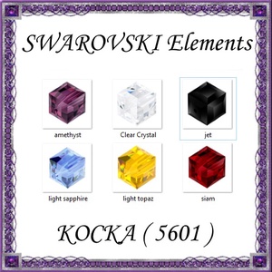Ékszerkellék: Swarovski kocka 6mm-es   több színben, Kellékek & szerszámok, Gyöngyfűzés kellékek, Swarovski kristályok, Ékszerkészítés, Ékszerkészítés, MESKA