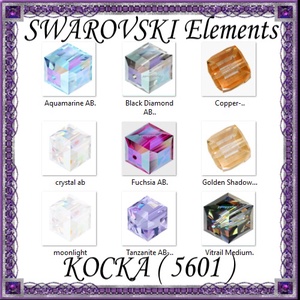 Ékszerkellék: Swarovski kocka 6mm-es AB bevonatos  több színben, Kellékek & szerszámok, Gyöngyfűzés kellékek, Swarovski kristályok, Ékszerkészítés, Ékszerkészítés, MESKA