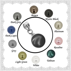 925-ös sterling ezüst medál Swarovski félig fúrt gömb 10mm több színben SME-SW02, Ékszer, Medál, Nyaklánc, Ékszerkészítés, Gyöngyfűzés, gyöngyhímzés, Meska