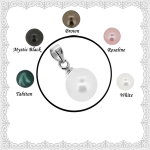 925-ös sterling ezüst medál Swarovski félig fúrt gömb 12mm több színben SME-SW02-12, Ékszer, Medál, Nyaklánc, Ékszerkészítés, Gyöngyfűzés, gyöngyhímzés, Meska
