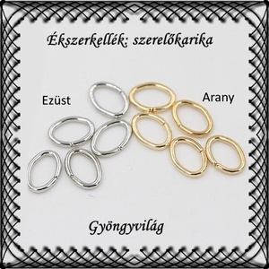 Ékszerkellék: szerelőkarika nyitott ovális BSZK NYO több színben és méretben, Kellékek & szerszámok, Gyöngyfűzés kellékek, Szerelőkarika, Ékszerkészítés, Ékszerkészítés, MESKA