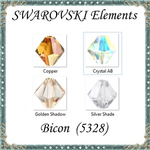 Ékszerkellék: Swarovski bicon 5mm-es  AB bevonatos 10db/cs több színben  SWGY5328-5AB - gyöngy, ékszerkellék - swarovski kristályok - Meska.hu
