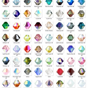 Ékszerkellék: Swarovski bicon 6mm-es AB bevonatos   6db/cs több színben SWGY5328-6AB - kellékek & szerszámok - gyöngyfűzés kellékek - swarovski kristályok - Meska.hu