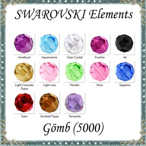 Swarovski kristály gyöngy: SW5000-2  gömb 2mm-es több színben 4db / csomag - kellékek & szerszámok - gyöngyfűzés kellékek - swarovski kristályok - Meska.hu