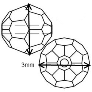 Ékszerkellék: Swarovski kristály gömb 3mm AB bevonatos 4db/csomag több színben - gyöngy, ékszerkellék - swarovski kristályok - Meska.hu