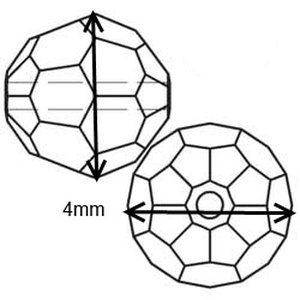 Ékszerkellék: Swarovski kristály gömb 4mm  SW5000-4 6db/csomag több színben - gyöngy, ékszerkellék - swarovski kristályok - Meska.hu