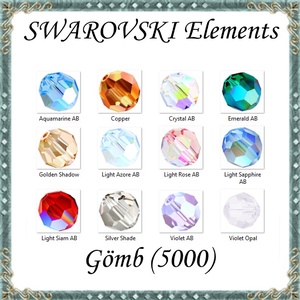 Swarovski kristály gyöngy: SW5000-4 AB gömb 4mm-es AB bevonatos több színben, Kellékek & szerszámok, Gyöngyfűzés kellékek, Swarovski kristályok, Ékszerkészítés, Ékszerkészítés, MESKA