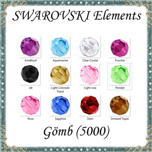 Swarovski kristály gyöngy: SW5000-5 gömb 5mm-es több színben, Kellékek & szerszámok, Gyöngyfűzés kellékek, Swarovski kristályok, Ékszerkészítés, Ékszerkészítés, MESKA