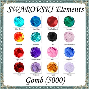  Swarovski kristály gyöngy: SW5000-8 gömb 8mm-es több színben, Kellékek & szerszámok, Gyöngyfűzés kellékek, Swarovski kristályok, Ékszerkészítés, Ékszerkészítés, MESKA