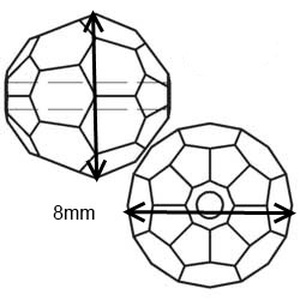 Ékszerkellék: Swarovski kristály gömb 8mm AB bevonatos 1db/csomag több színben - gyöngy, ékszerkellék - swarovski kristályok - Meska.hu