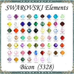 Ékszerkellék: Swarovski bicon több színben 4mm  SWGY5328-4  24db/csomag - gyöngy, ékszerkellék - swarovski kristályok - Meska.hu