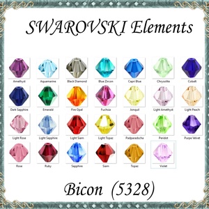 Ékszerkellék: Swarovski bicon  8mm 4db/cs több színben SWGY5328-8 - gyöngy, ékszerkellék - egyéb alkatrész - Meska.hu