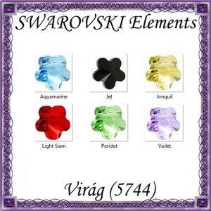 Ékszerkellék: Swarovski virág fűzhető 6mm-es több színben 2db/csomag, Kellékek & szerszámok, Gyöngyfűzés kellékek, Swarovski kristályok, Ékszerkészítés, Ékszerkészítés, MESKA