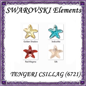  Ékszerkellék: Swarovski tengeri csillag 20mm-es több színben , Kellékek & szerszámok, Gyöngyfűzés kellékek, Swarovski kristályok, Ékszerkészítés, Ékszerkészítés, MESKA