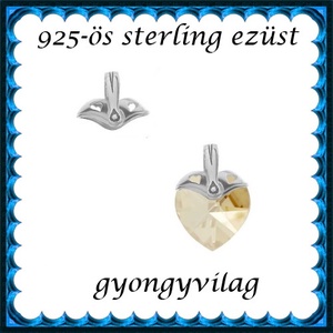 925-ös sterling ezüst ékszerkellék: medáltartó, medálkapocs EMK 84, Kellékek & szerszámok, Ékszerkellék, Medáltartó, medálkapocs, Ékszerkészítés, Mindenmás, Ékszerkészítés, MESKA