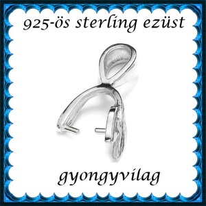 925-ös sterling ezüst ékszerkellék: medáltartó, medálkapocs EMK 85, Kellékek & szerszámok, Ékszerkellék, Medáltartó, medálkapocs, Ékszerkészítés, Mindenmás, Ékszerkészítés, MESKA