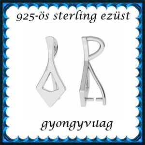 925-ös sterling ezüst ékszerkellék: medáltartó, medálkapocs EMK 86, Kellékek & szerszámok, Ékszerkellék, Medáltartó, medálkapocs, Ékszerkészítés, MESKA