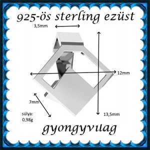 925-ös sterling ezüst ékszerkellék: medáltartó, medálkapocs EMK 87 - kellékek & szerszámok - ékszerkellék - medáltartó, medálkapocs - Meska.hu