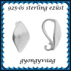 925-ös sterling ezüst ékszerkellék: medáltartó, medálkapocs EMK 89, Kellékek & szerszámok, Ékszerkellék, Medáltartó, medálkapocs, Ékszerkészítés, Mindenmás, Ékszerkészítés, MESKA
