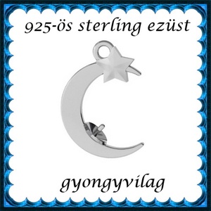 925-ös sterling ezüst ékszerkellék: medál / pandora / fityegő EMTÉ 21, Kellékek & szerszámok, Gyöngyfűzés kellékek, Cabochon, Ékszerkészítés, Mindenmás, Ékszerkészítés, MESKA