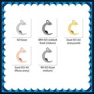 925-ös sterling ezüst ékszerkellék: medál / pandora / fityegő EMTÉ 21 - kellékek & szerszámok - gyöngyfűzés kellékek - cabochon - Meska.hu