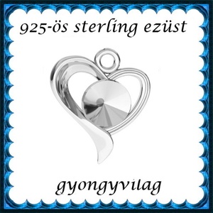 925-ös sterling ezüst ékszerkellék: medál / pandora / fityegő EMTÉ 27, Kellékek & szerszámok, Gyöngyfűzés kellékek, Cabochon, Ékszerkészítés, Mindenmás, Ékszerkészítés, MESKA