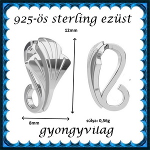 925-ös sterling ezüst ékszerkellék: medáltartó, medálkapocs EMK 91 - kellékek & szerszámok - ékszerkellék - medáltartó, medálkapocs - Meska.hu