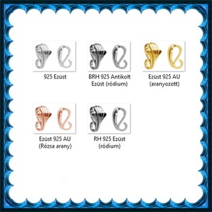 925-ös sterling ezüst ékszerkellék: medáltartó, medálkapocs EMK 91 - kellékek & szerszámok - ékszerkellék - medáltartó, medálkapocs - Meska.hu