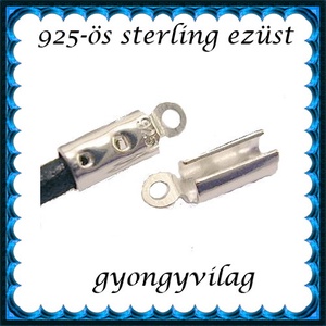 925-ös ezüst  lánckapocsvég 3,5mm-es 2db/cs ELK V 08-3,5, Kellékek & szerszámok, Gyöngyfűzés kellékek, Egyéb alkatrész, Ékszerkészítés, Ékszerkészítés, MESKA