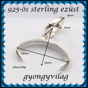 925-ös ezüst medálkapocs  EMK 93 - kellékek & szerszámok - ékszerkellék - medáltartó, medálkapocs - Meska.hu